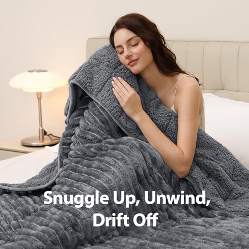 Ultra-Soft Weighted Blanket for Adults(12 lbs, 48” x 72” Full Size)