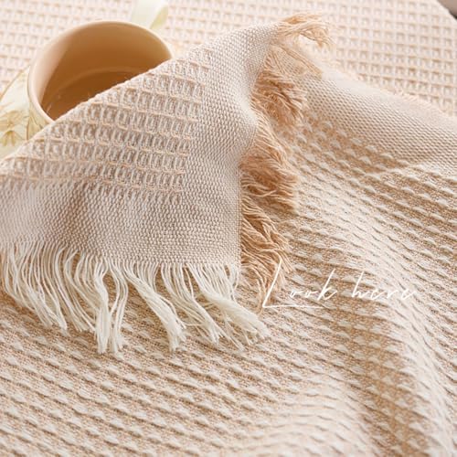 Rustic Table Cloths for Rectangle Tables, Wrinkle Free Cotton Linen