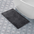 Laura Ashley Butter Chenille Bath Rug, Absorbent Shaggy Bathroom Mat