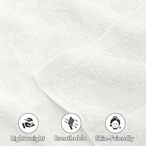 100% Ring Spun Cotton Hand Towels for Bathroom – 550 GSM Soft &