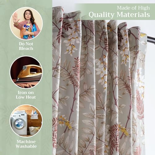 Maison d' Hermine Curtains for Living Room 100% Cotton 50"x96"
