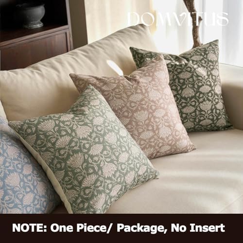 DOMVITUS Floral Pillow Covers 20x20 Decorative Throw Pillow Covers