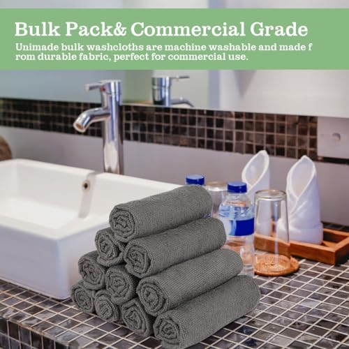UNIMADE Washcloths Bulk 100 Pack Face Towels, Highly Soft Wash Cloths