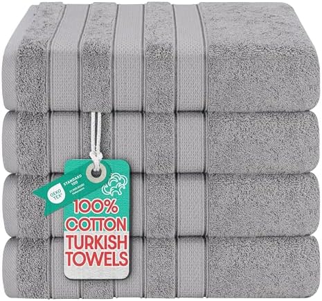 American Soft Linen Salem 100% Cotton Turkish 4 Piece Bath Towels for