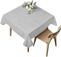 Rustic Light Gray Table Cloth, Farmhouse Solid Color Waterproof