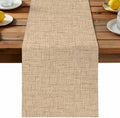 Minimalist Beige Table Runner for Dining Table Rustic Neutral Modern