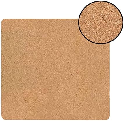Dainty Home Smokey Gold Marble Square Cork Placemats - Heat Resistant