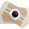 EMMTEEY Macrame Placemats Set of 6 Boho Style - Scratch & Heat