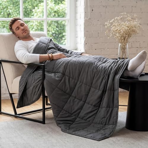 RJOP Cooling Weighted Blanket for Adults (10lbs, 48"x72") Heavy