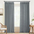 Linen Pinch Pleated Room Darkening Curtains 50W X 108L, 1 Panel