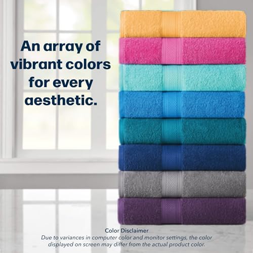 Stoneberry Home 12-Piece Set of Towels, Lightweight 380 GSM Cotton