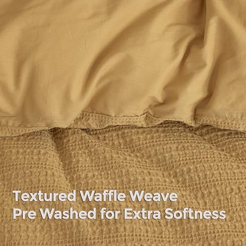 Dreamology Waffle Duvet Cover, Duvet Cover Full, 100% Cotton Waffle