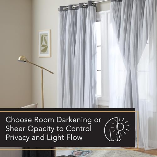 TOWN & COUNTRY LUXE Talia Double Layer Indoor Curtains, Sheer and Room