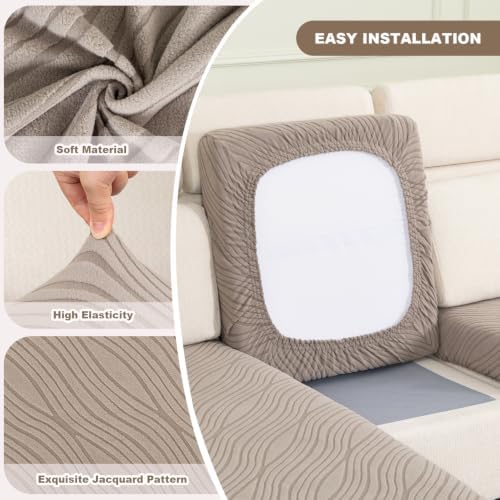 Eco-Ancheng Couch Cushion Cover Sectional Couch Covers for Sofa Chaise