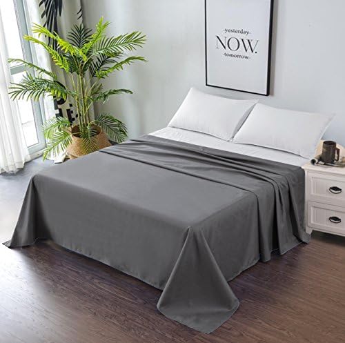 Flat Sheet - Luxury Soft 100% Cotton Sateen Weave Bedding 800 Thread