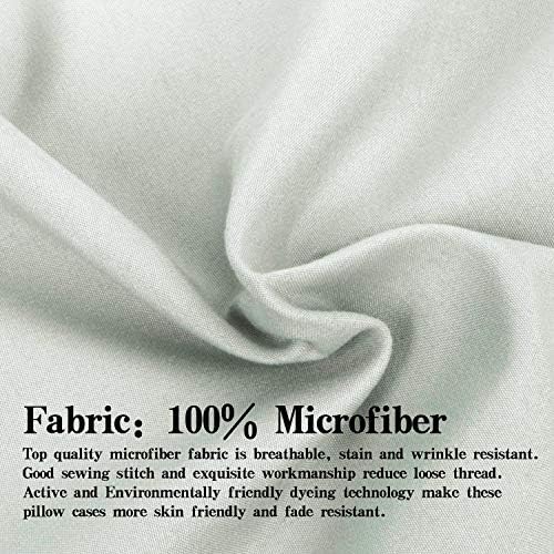 NTBAY King Microfiber Flat Sheet, 105 x 102, Light Grey