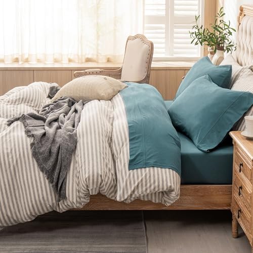 PURE ERA Jersey Knit 4pc Bed Sheet Set 100% T-Shirt Cotton Super Soft