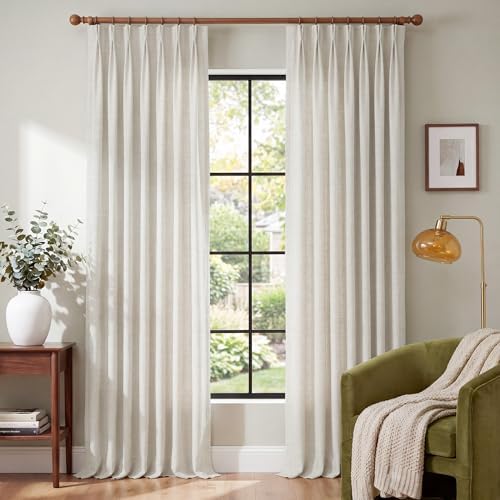 RYB HOME Light Filtering Curtains 96 inches Long 2 Panels Set, Thick