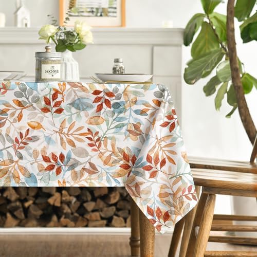 Horaldaily Fall Tablecloth 60 x 60 Inch Square Thanksgiving Leaf