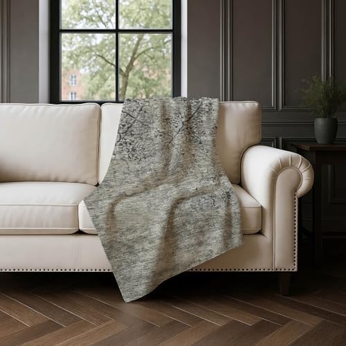 Addison Rugs ASB769 Taupe 50" x 70" Oversized Sherpa Throw Blanket