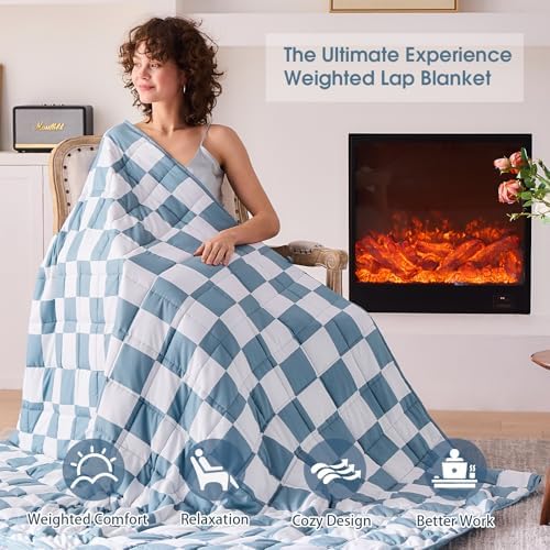 Weighted Blanket for Adults 12lbs, 48"x72", Twin Full Size Cooling
