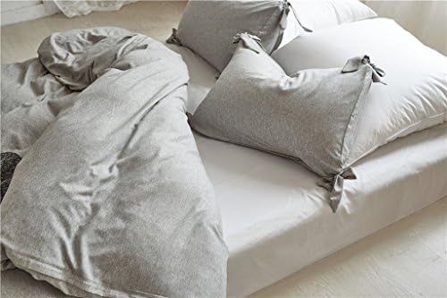 Luxury Solid Color Duvet Cover 2PCS Bedding Set with Zipper Closure