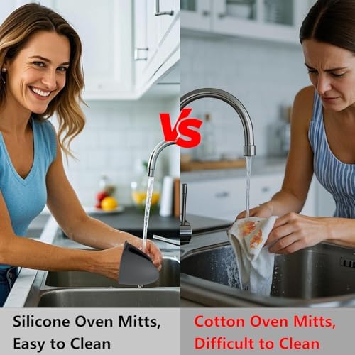 6 Pack Mini Oven Mitts Silicone Pot Holders Heat Resistan for Kitchen