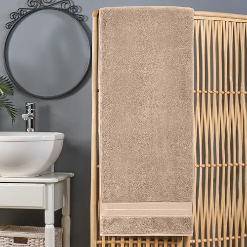 Elegant Comfort Three Line Popcorn Extra Large Luxury Bath Towel - 40"
