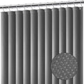Clara Clark Grey Shower Curtain - Hotel Quality Waffle Fabric Bath