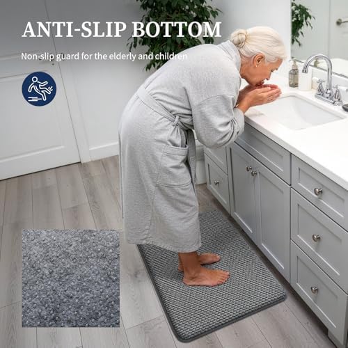 YIHOUSE Bathroom Rugs Set 2 Piece, Extra Soft Absorbent Chenille Bath