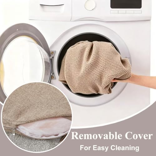 18x18 Inch Chair Cushions for Dining with Tie Washable Cover,2 Set
