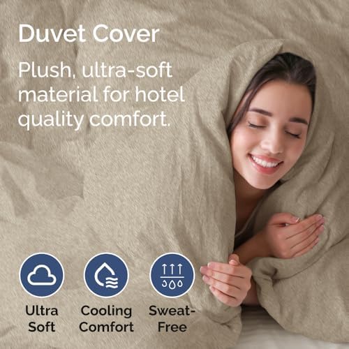 Queen Pillow Cases Set of 2 with Duvet Cover - Hotel Quality