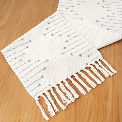 Chassic Boho Cotton Woven Table Runners, Country Rustic 72 inches Long