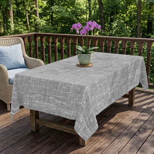 Rectangle Tablecloth, Minimalist Gray Aesthetic Waterproof Table Cloth