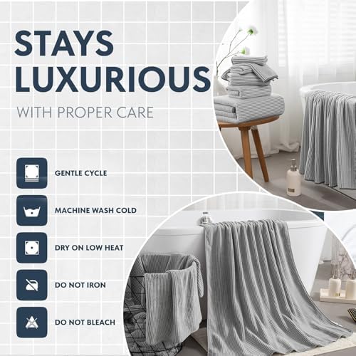 4 Piece Bath Towel Set 35"x70"Oversized Bath Towel for Bathroom Ultra