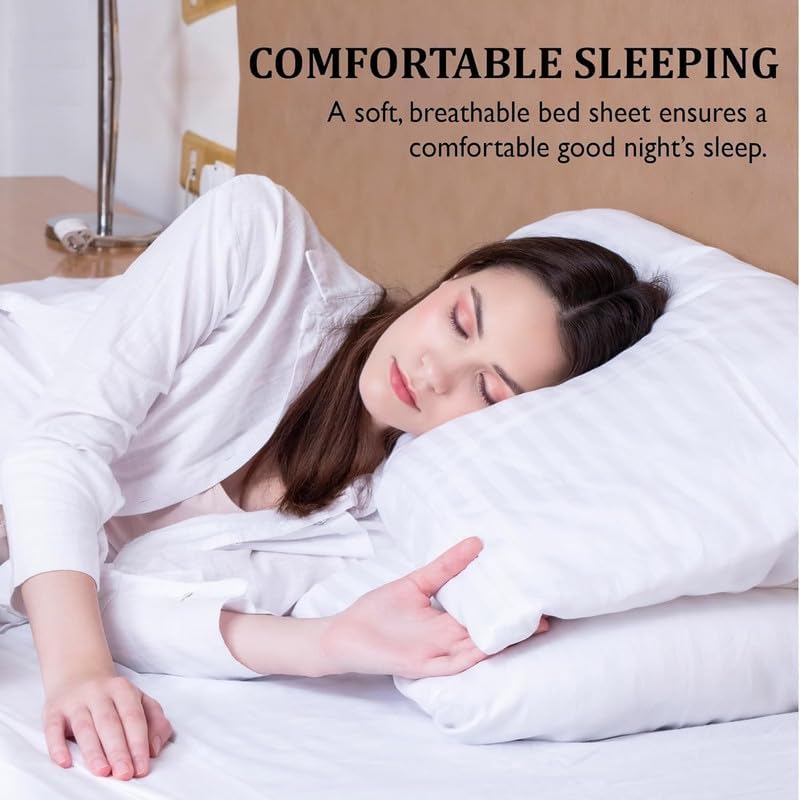 Pima Cotton Full Size Sheet Set, 4Pc Bed Set, Soft & Breathable