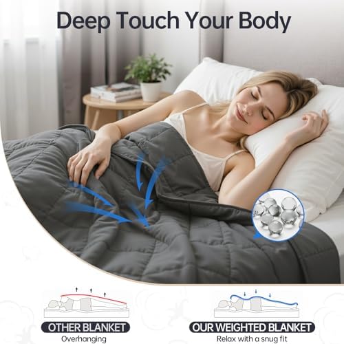 Weighted Blanket 25 lb, 78" x 85" Twin Size Cooling Cotton Machine