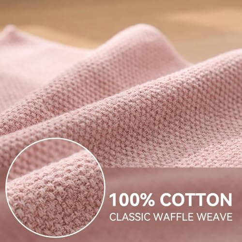 100% Cotton Waffle Weave Kitchen Dish Cloths, 3-Pack