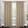 EXCLUSIVE HOME Kilberry Woven Room Darkening Blackout Grommet Top