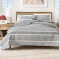 Great Bay Home Striped Quilt Set - 3-Piece King/California King Size