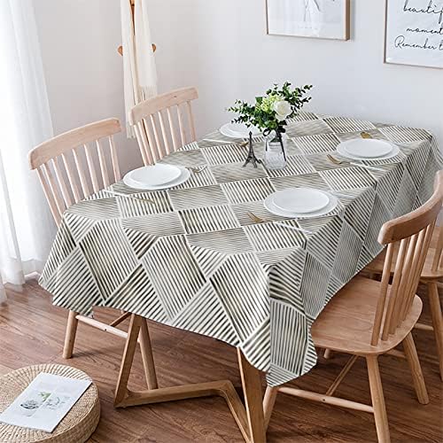 Rectangle Table Cloth Linen Farmhouse Tablecloth Waterproof Soft