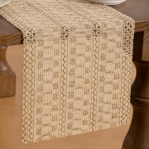 MLMW Boho Table Runner 36 inches Small Coffee Table Runner Rustic