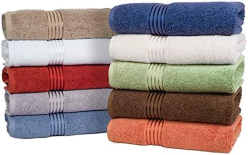 Lavish Home 18PC Towel Set - Cotton Bathroom Accessories with 6 Bath