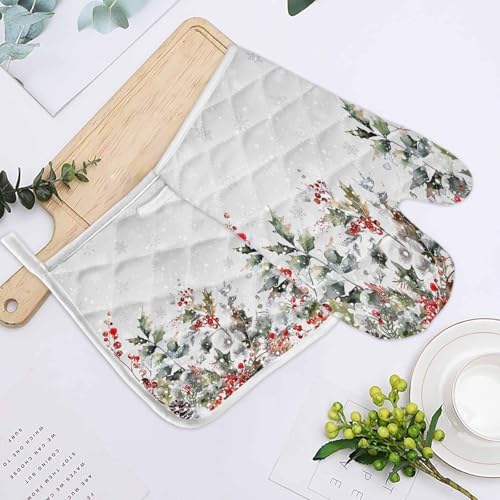 Quilted Cotton Terry Cloth Oven Mitt, Pot Holder Gray Ombre Falling