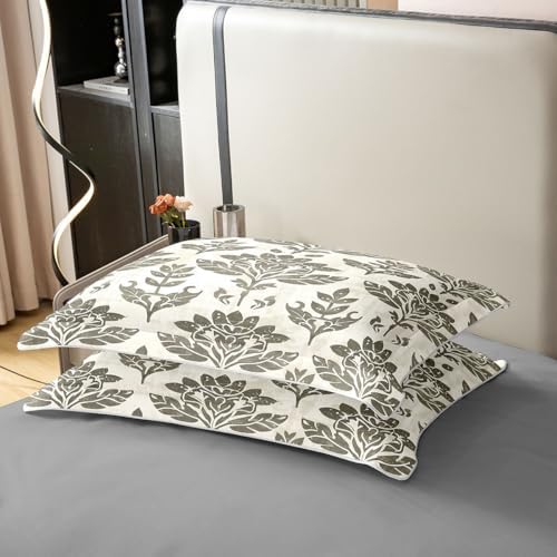 Feelyou Boho Vintage Floral Duvet Cover 100% Cotton Queen Size Boys