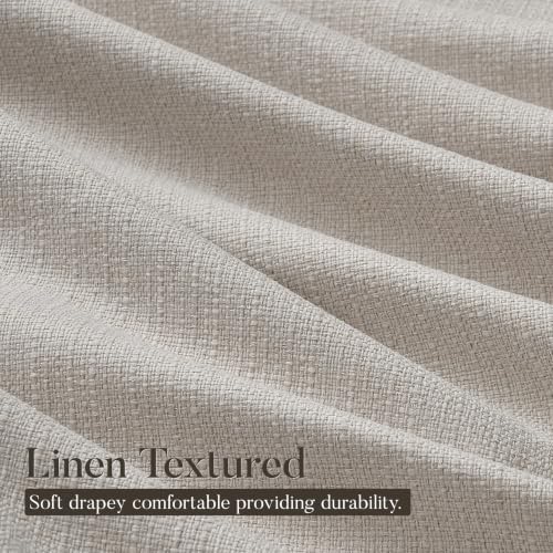 Black Out 100% Curtains Natural Ivory Bronze Grommet 96 Inch Long 2