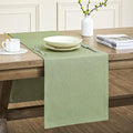 ZeeMart Basic Linen Style Table Runner, 14x90 Inch Sage Green