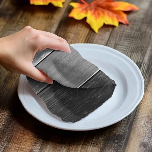 Kitchen Towels Dish Cloths 4 Pack 18x28in,Rustic Farmhouse Plank Gray