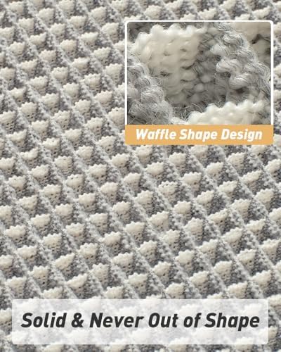 AMOAMI Upgraded Waffle Runner Rug Super Absorbent Non Slip Bath Mats