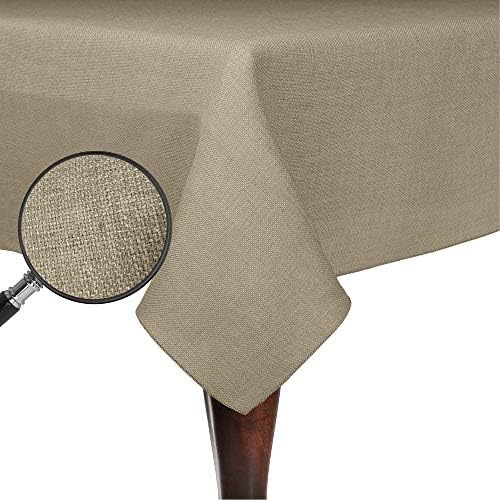 Ultimate Textile 52 x 70-Inch Rectangular Faux Burlap Tablecloth
